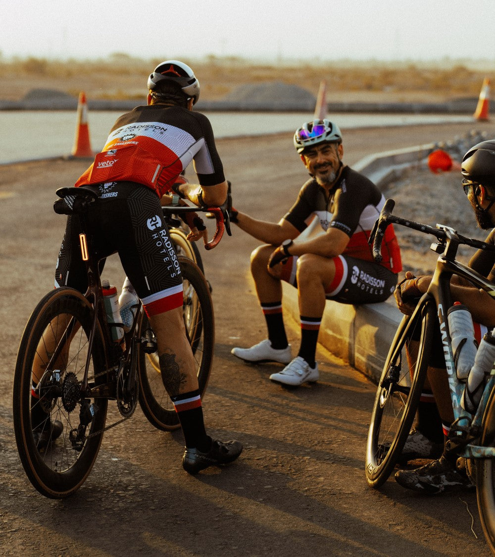Group of riders wearing Veto Custom Socks